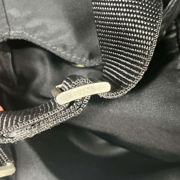 Prada Vela Nylon Backpack Nero Black Triangle Logo V135 Vintage Made in Italy main image 15